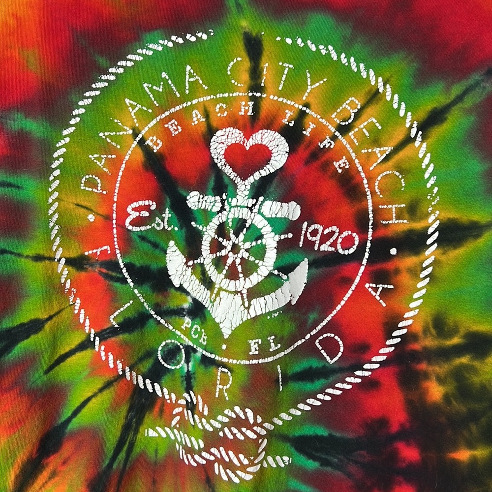 Panama City Beach Tie Dye Long Sleeve Tee - Picture 5 of 7
